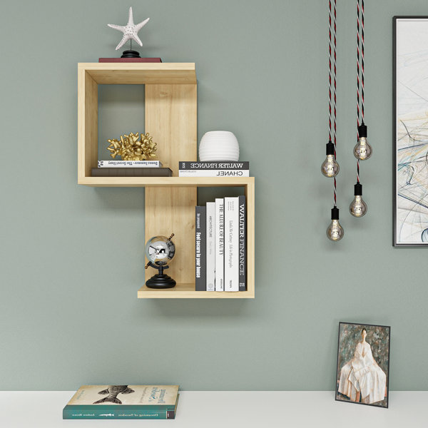 ITY International - Ensemble de 3 Tablettes En Bois Carré, Gris Taupe